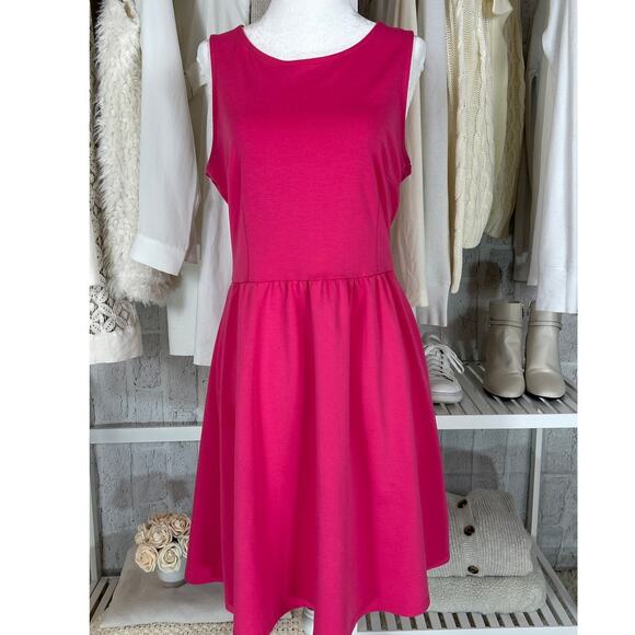 Old Navy Dresses & Skirts - Old Navy Women's Size M Bright Pink Tank Skater Knee Length Dress #0274